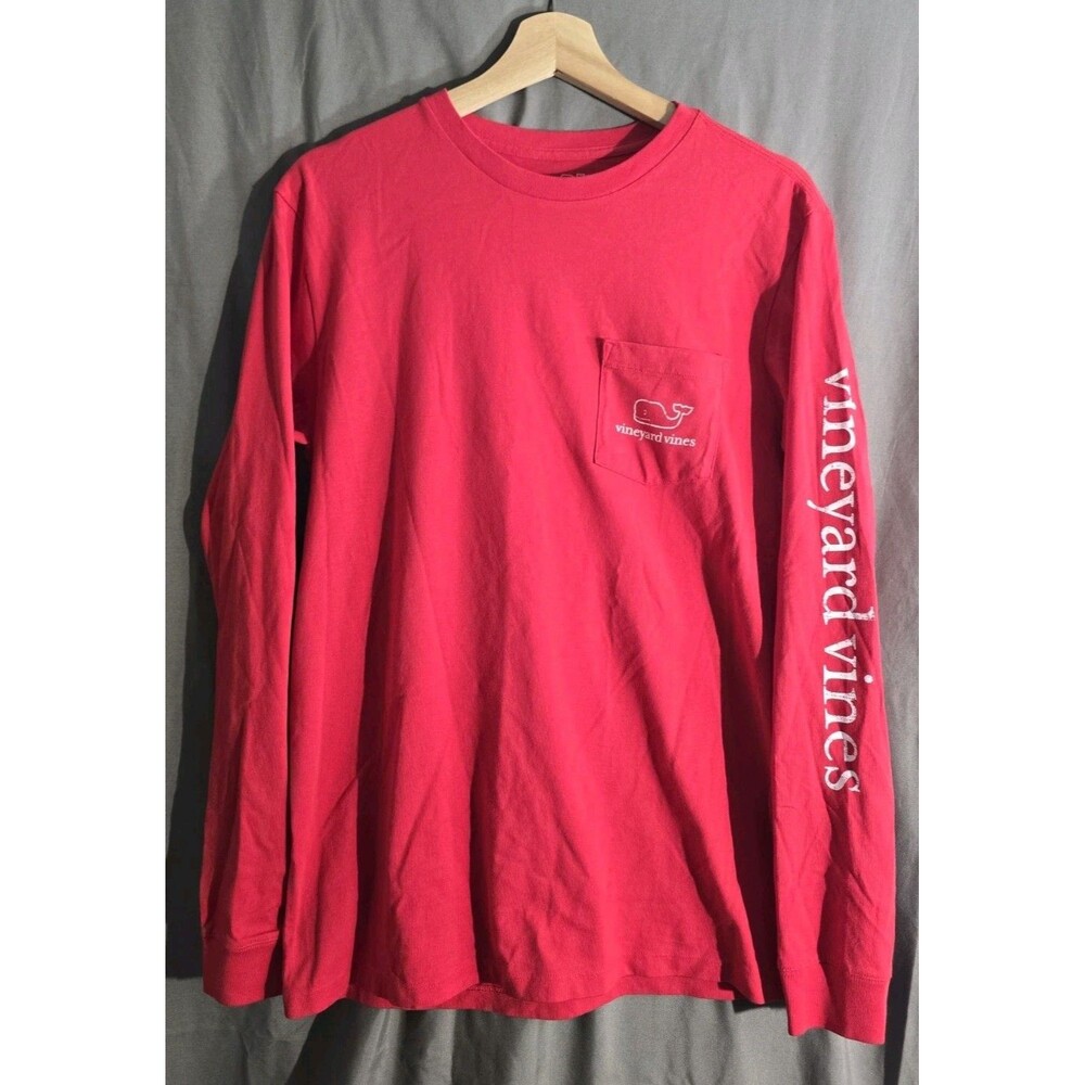 Vineyard Vines Preppy Minimalist Whale Pocket Long Sleeve Tee Men's‎ Small